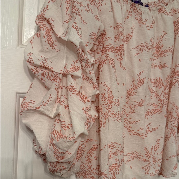 Emilio Pepe Off‑Shoulder Ruffle Sleeve Blouse – Size L - Picture 5 of 6